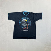 F- Vintage Glacier National Park Montana Eagle & Wolf Made In USA Tee