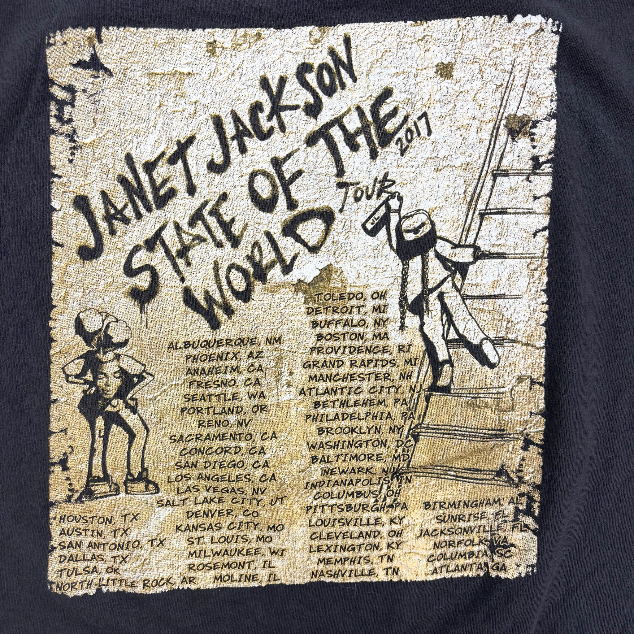 F- '17 Janet Jackson State Of The World Tour Tee