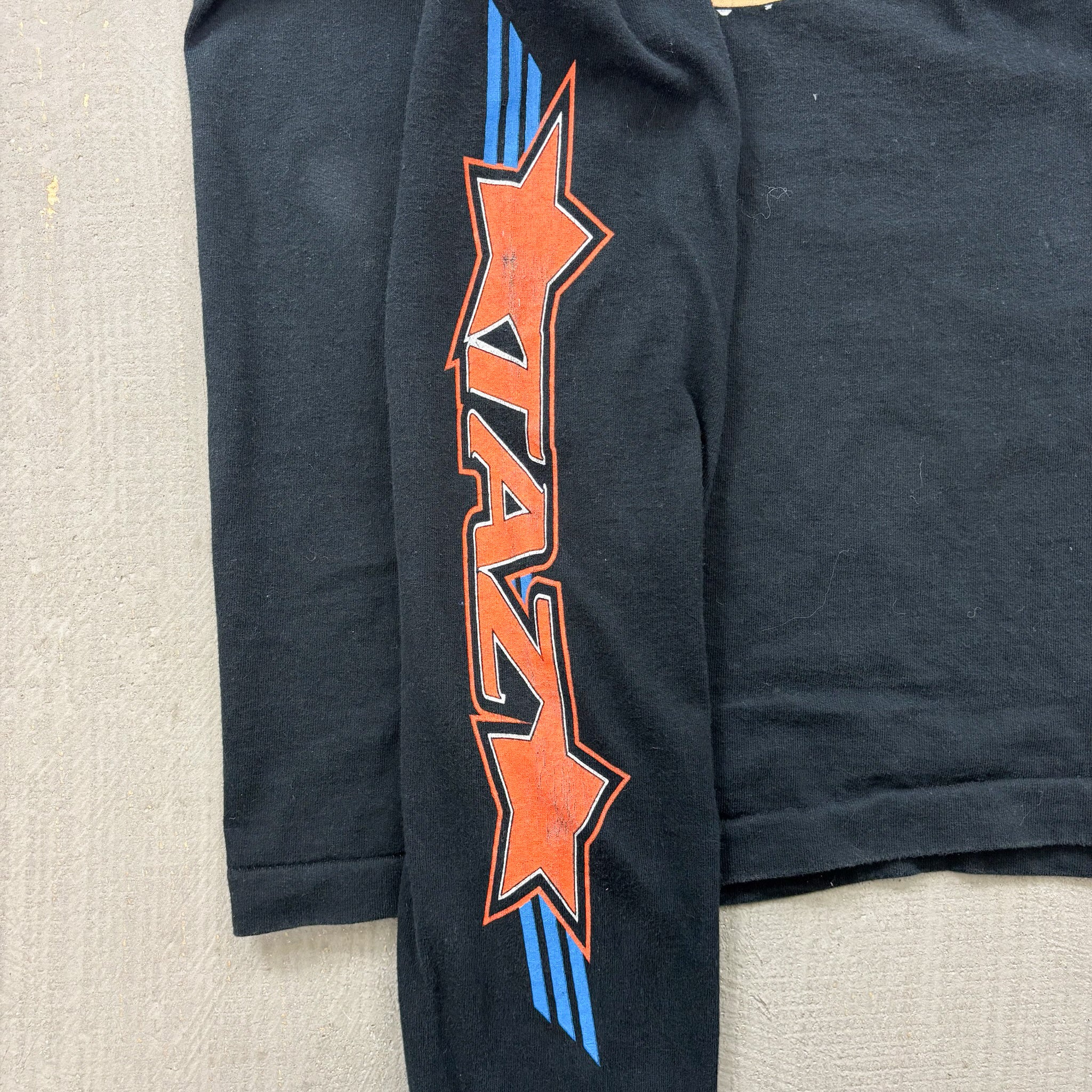 F- Vintage '95 Looney Tunes Tasmanian Devil Football Long Sleeve Tee