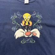 F- Vintage '97 Looney Tunes Sylvester Cat & Tweedy Bird Graphic Tee