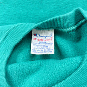 F- Vintage Champion Reverse Weave Made In USA Teal Crewneck