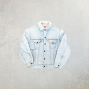 F- Vintage Levi's Made In USA Sherpa Lined Denim Jacket