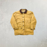 F- Vintage Eddie Bauer Canvas Flannel Lined Heavy Winter Jacket