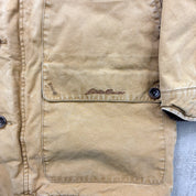 F- Vintage Eddie Bauer Canvas Flannel Lined Heavy Winter Jacket