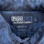 F- Vintage Polo Ralph Lauren Heavy Plaid Flannel Button Down Shirt