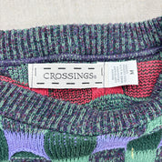 F- Vintage Crossings Patterned Knit Sweater