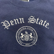 F- Vintage Penn State Embroidered Text & Logo Made In USA Crewneck