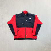 F- North Face Denali Zip Up Red Polar Fleece