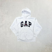 F- Vintage Gap Athletic Embroidered Text Hoodie