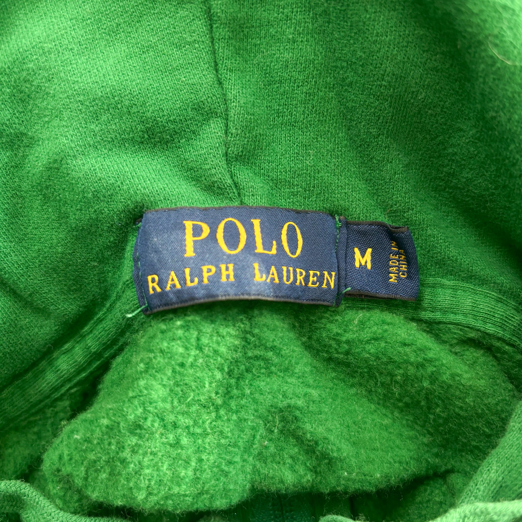 F- Polo Ralph Lauren Embroidered Bear Zip Up Hoodie