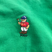 F- Polo Ralph Lauren Embroidered Bear Zip Up Hoodie