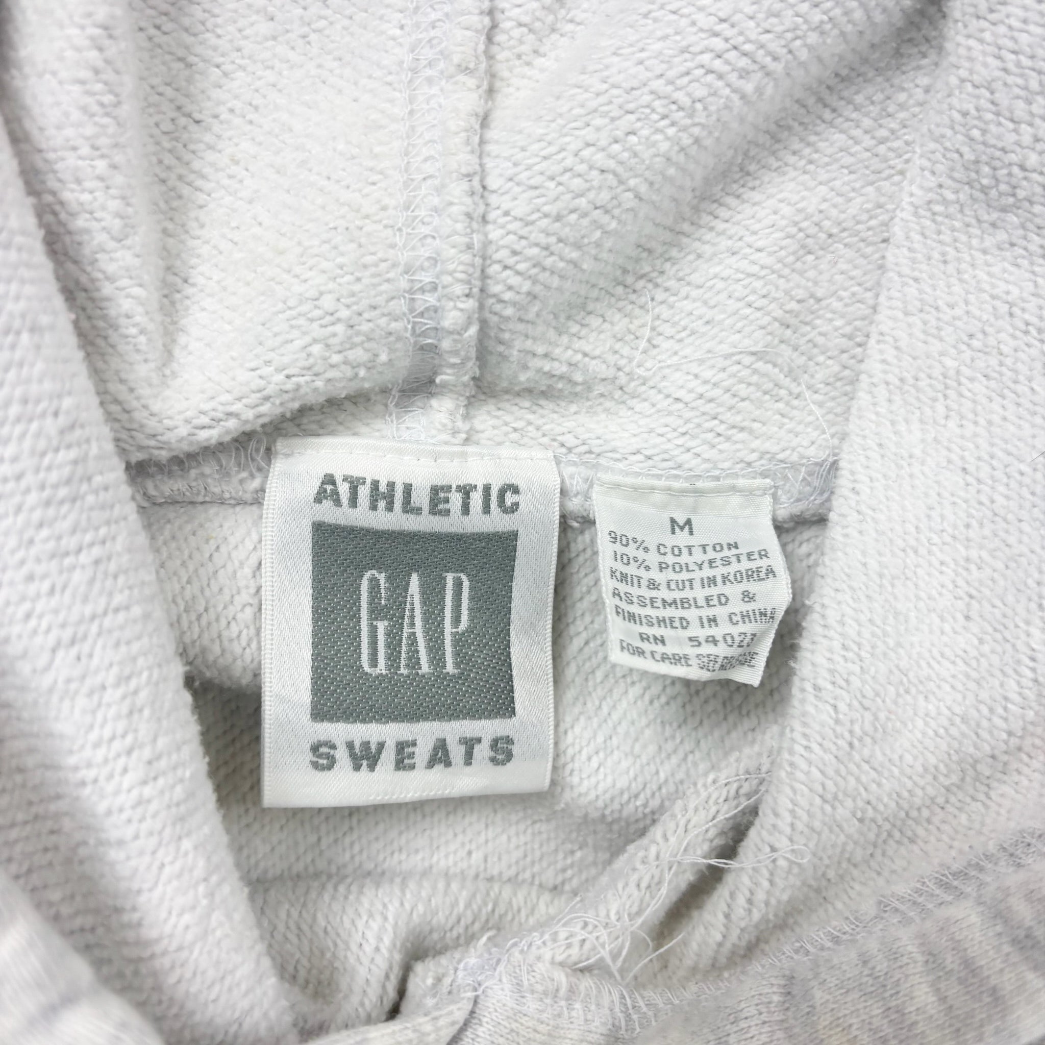 F- Vintage Gap Athletic Embroidered Text Hoodie
