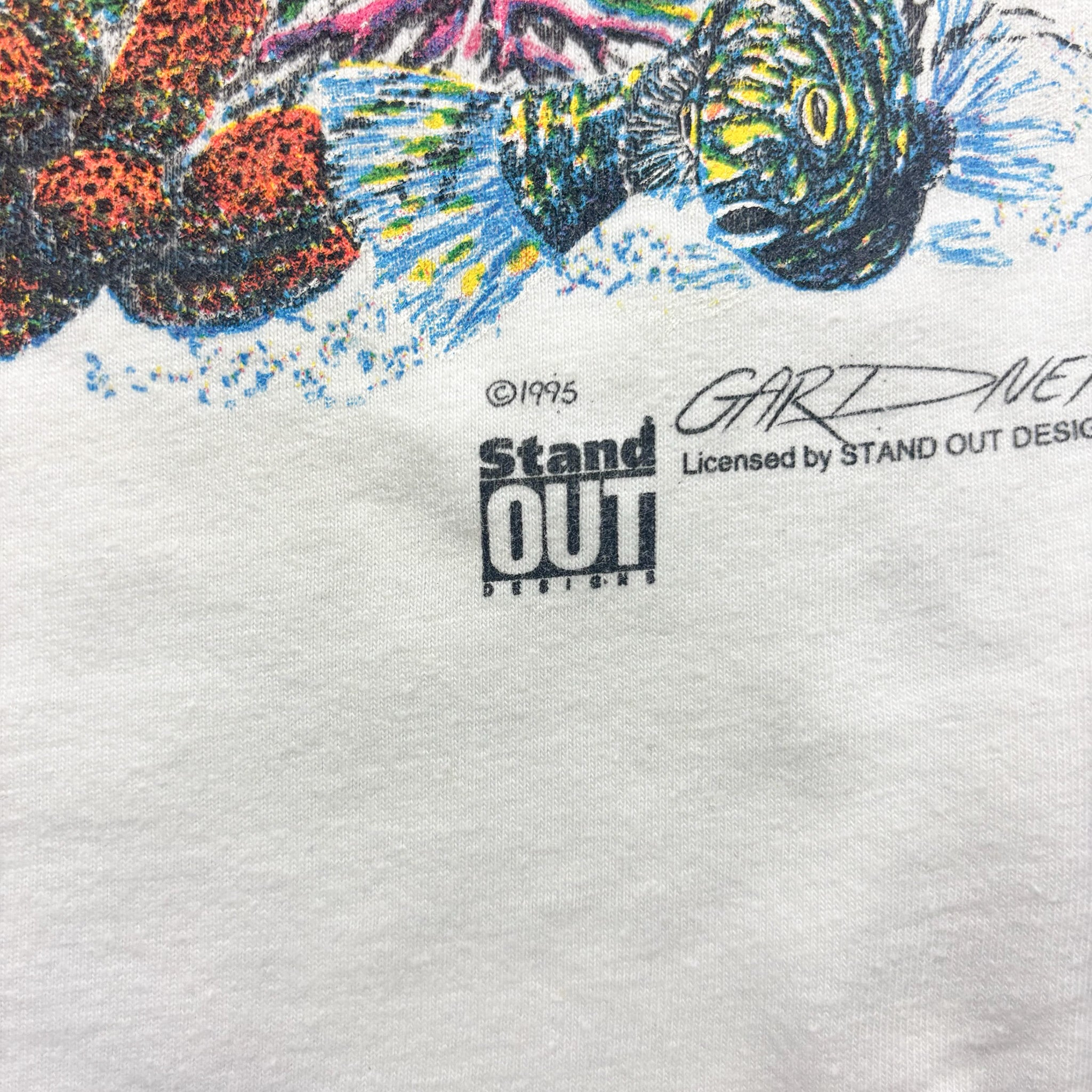 F- Vintage '95 Aquatic Life Puerto Vallarta Mexico Single Stich Tee