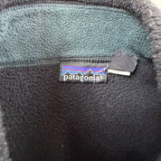 F- Patagonia Quarter Button Black Made In USA Polar Fleece