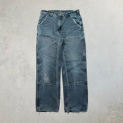 F- Vintage Carhartt Double Knee Dungaree Workwear Pants