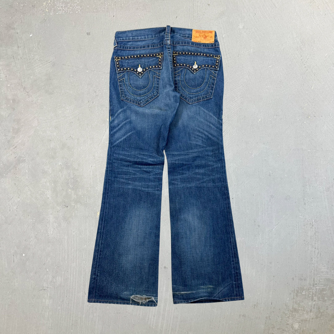 F- Vintage True Religion Rainbow Billy Flared Made In USA Jeans