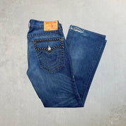 F- Vintage True Religion Rainbow Billy Flared Made In USA Jeans