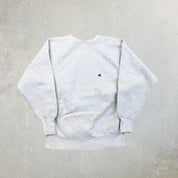 F- Vintage Champion Reverse Weave Heather Grey Made In USA Crewneck