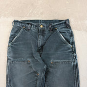 F- Vintage Carhartt Double Knee Dungaree Workwear Pants