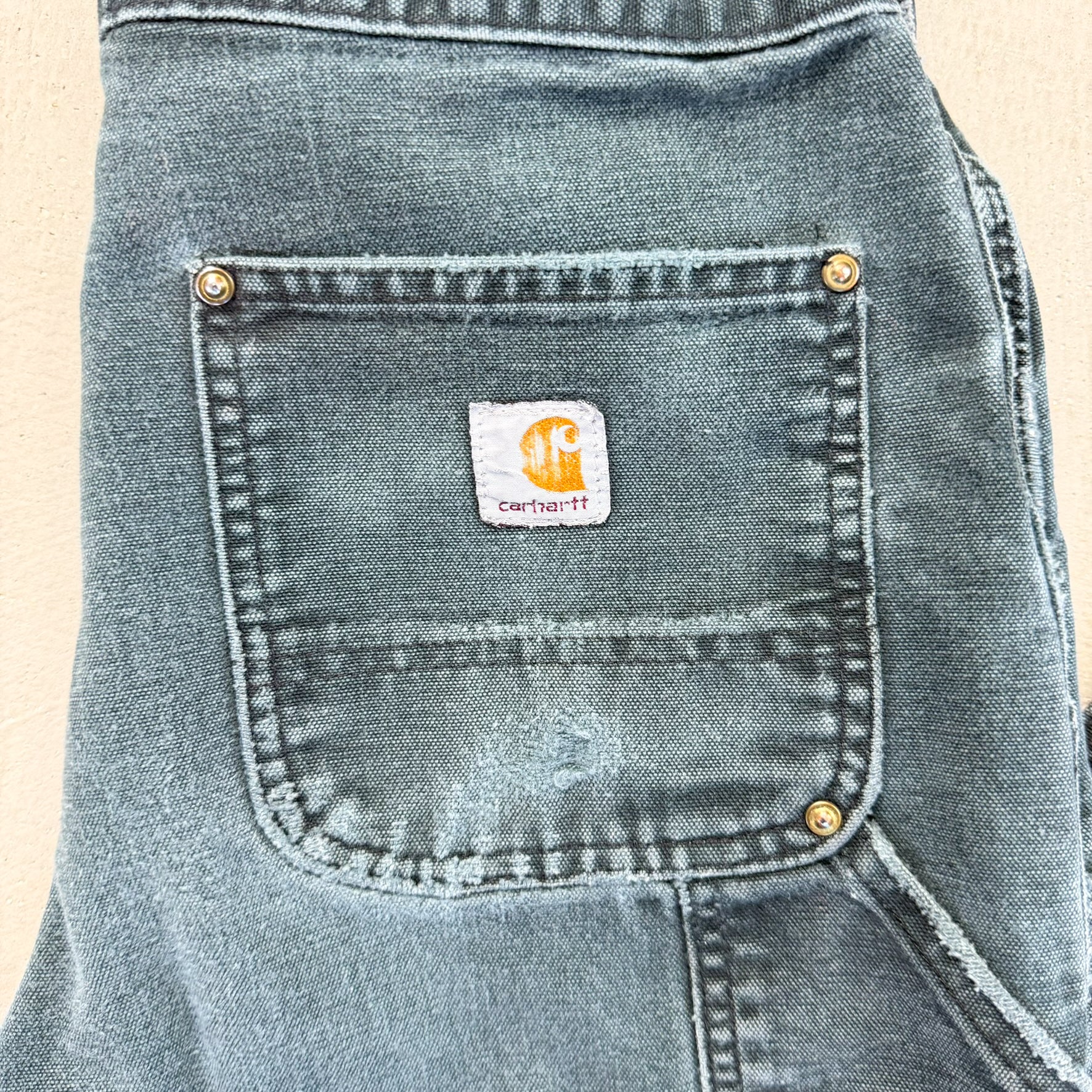 F- Vintage Carhartt Double Knee Dungaree Workwear Pants