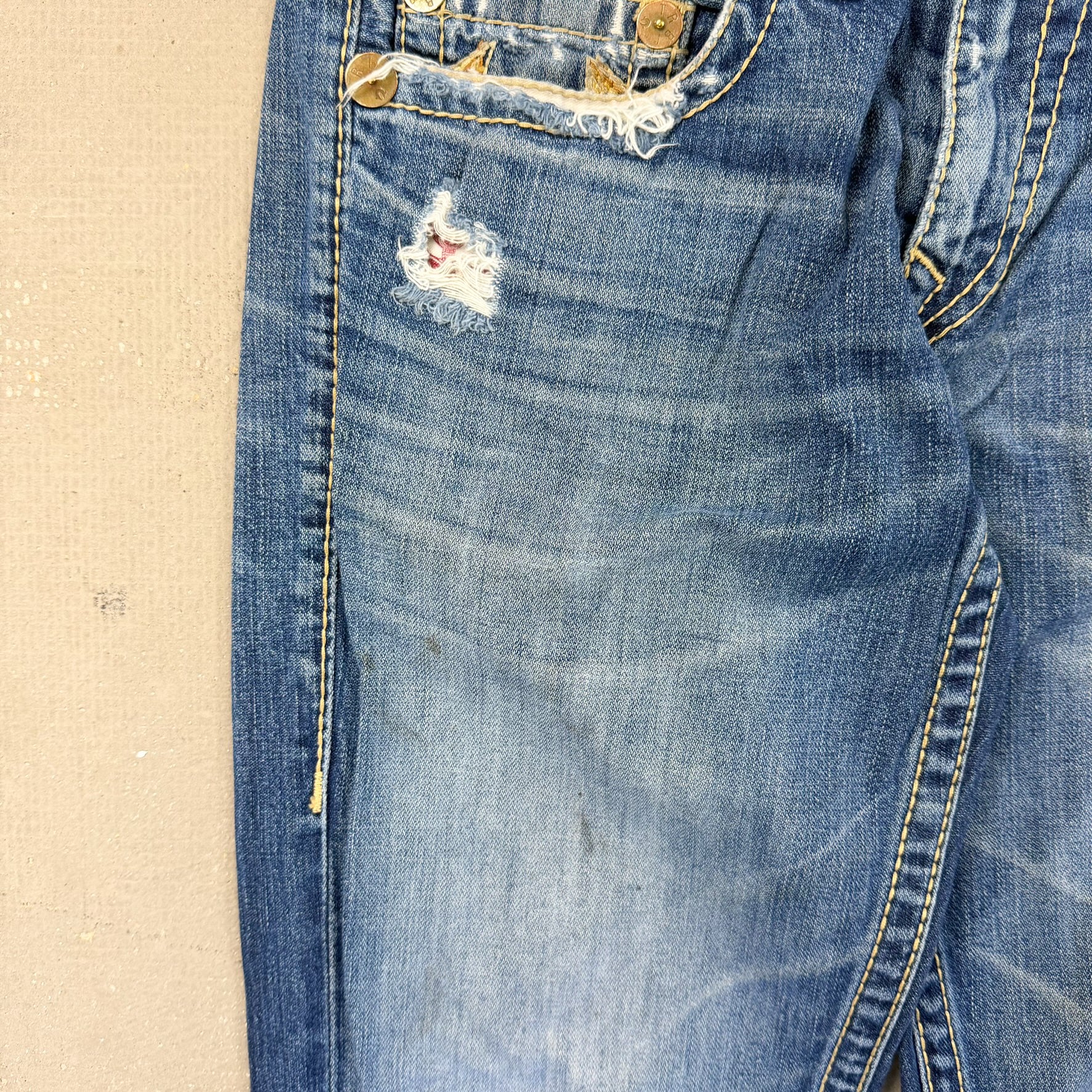 F- Vintage True Religion Rainbow Bobby Made In USA Jeans