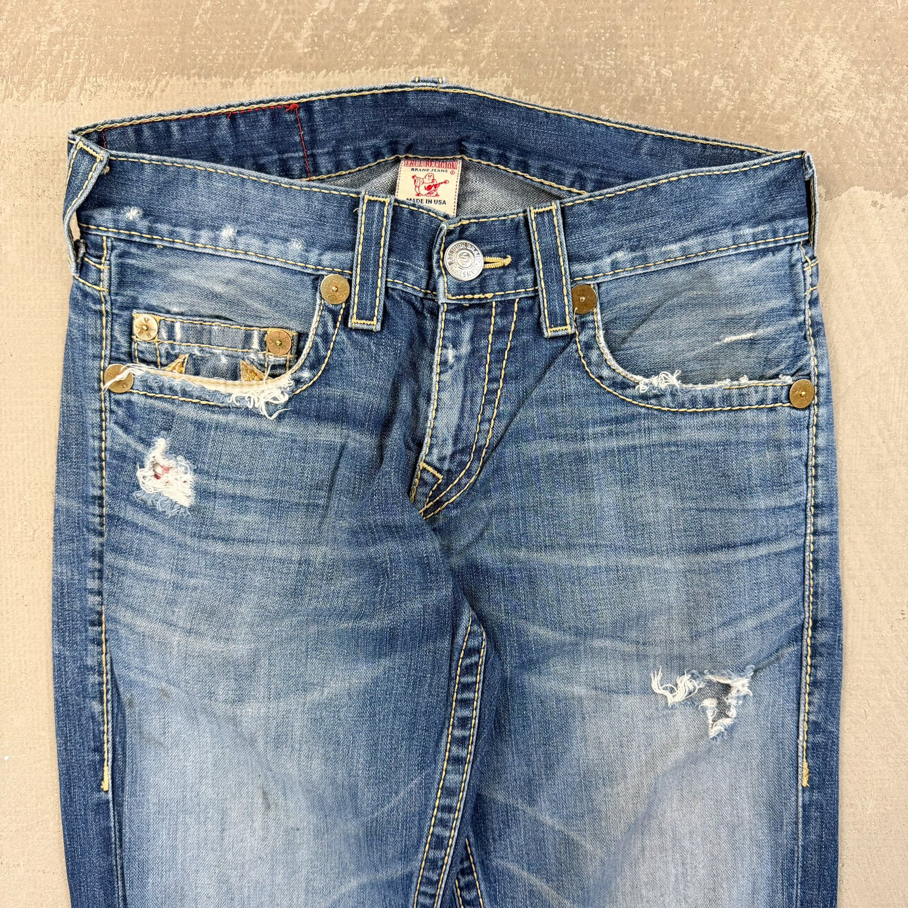 F- Vintage True Religion Rainbow Bobby Made In USA Jeans