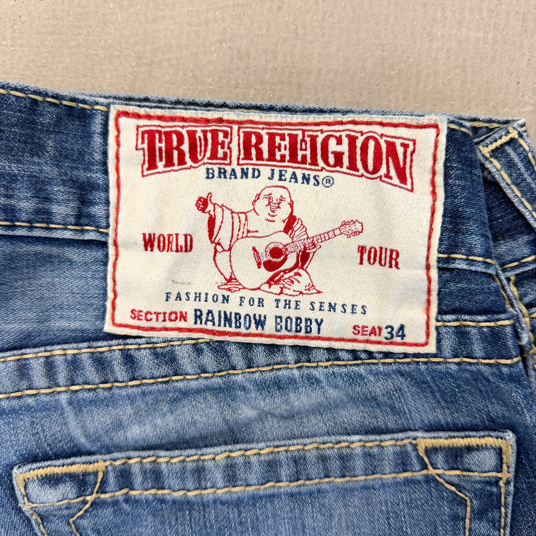 F- Vintage True Religion Rainbow Bobby Made In USA Jeans