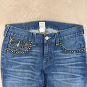 F- Vintage True Religion Rainbow Billy Flared Made In USA Jeans