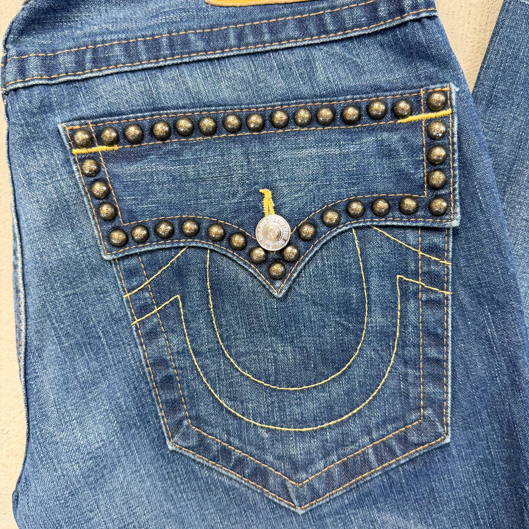 F- Vintage True Religion Rainbow Billy Flared Made In USA Jeans