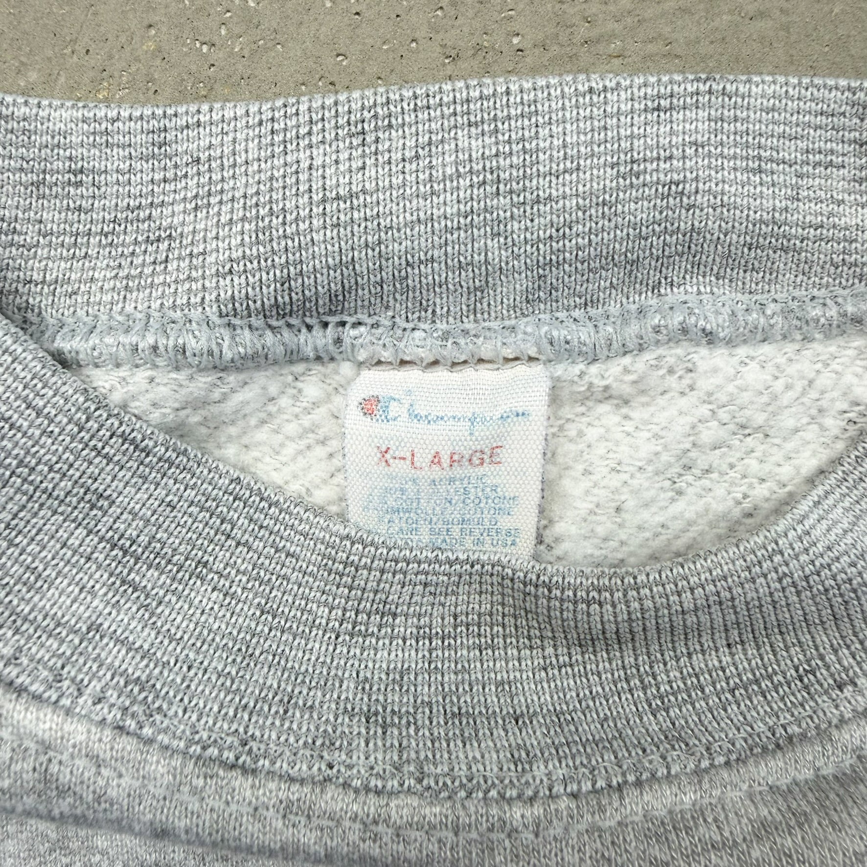 F- Vintage Champion John Hopkins Text Made In USA Crewneck