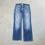 F- Vintage True Religion Rainbow Bobby Made In USA Jeans