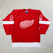 F- Vintage Detroit Red Wings NHL Starter w/ Custom Name Hockey Jersey