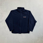 F- Vintage Chaps Ralph Lauren Embroidered Text Zip Up Polar Fleece