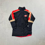 F- Vintage San Francisco 49ers NFL Stater Zip Up Winter Jacket