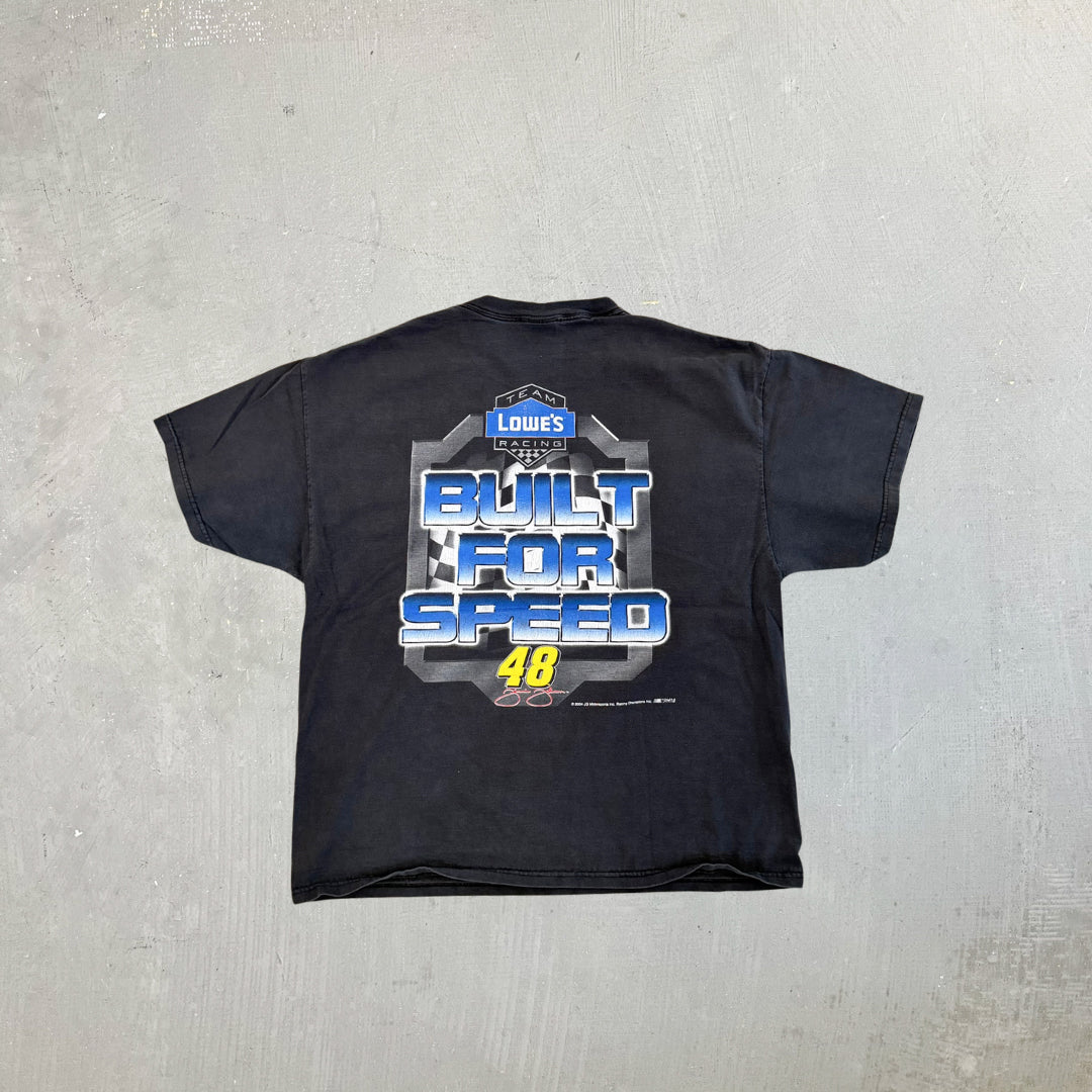 F- Vintage '04 Nascar Jimmie Johnson Lowes Car Graphic Tee