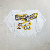 F- Vintage Louisiana State University Garfield Graffiti Made In USA Crewneck