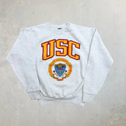 F- Vintage University Of South California Text & Logo Made In USA Crewneck