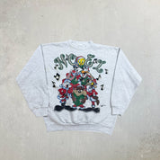 F- Vintage '95 Looney Tunes Christmas Carol Graphic Crewneck