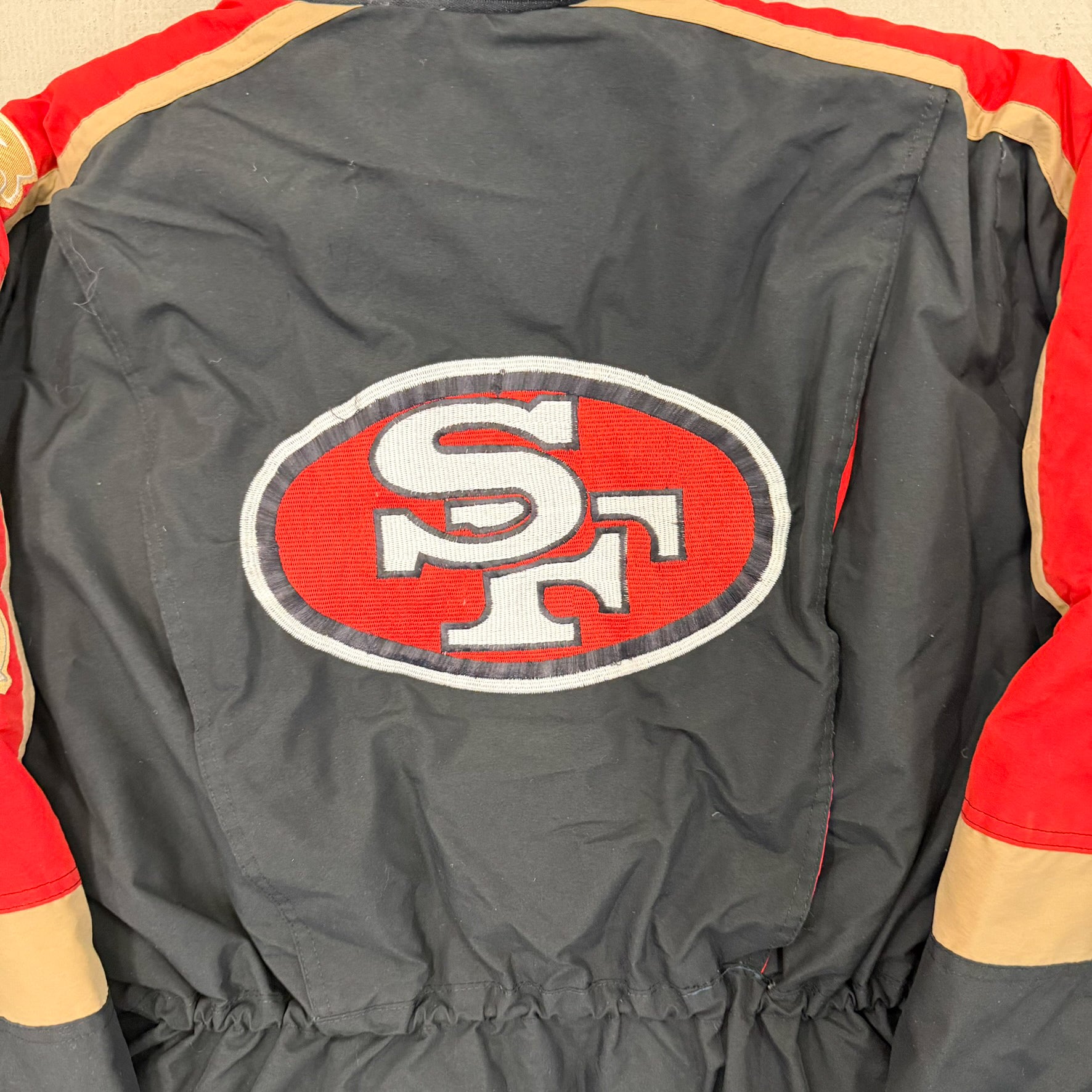 F- Vintage San Francisco 49ers NFL Stater Zip Up Winter Jacket