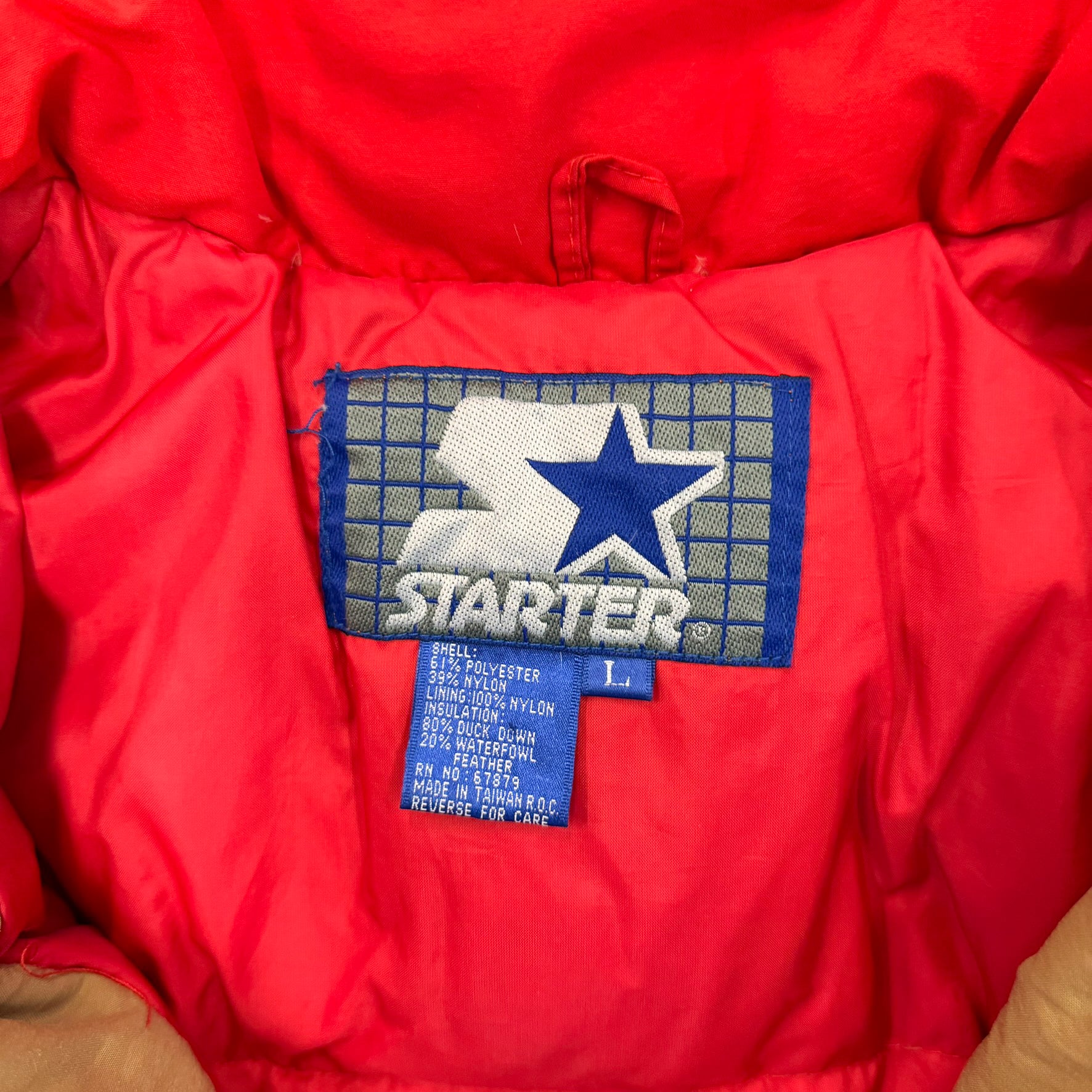 F- Vintage San Francisco 49ers NFL Stater Zip Up Winter Jacket