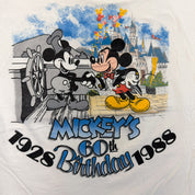 F- Vintage '88 Disney Mickey's 60th Birthday Made In USA Single Stitch Tee