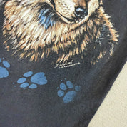F- Vintage '93 Wolves Animal Print Graphic Single Stitch Made In USA Tee
