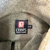 F- Vintage Chaps Ralph Lauren Embroidered Text Quarter Zip Polar Fleece