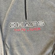 F- Vintage Chaps Ralph Lauren Embroidered Text Quarter Zip Polar Fleece