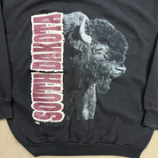 F- Vintage Tultex South Dakota Bison Graphic Made In The USA Crewneck