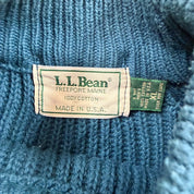 F- Vintage LL Bean Made In USA Teal Knit Sweater
