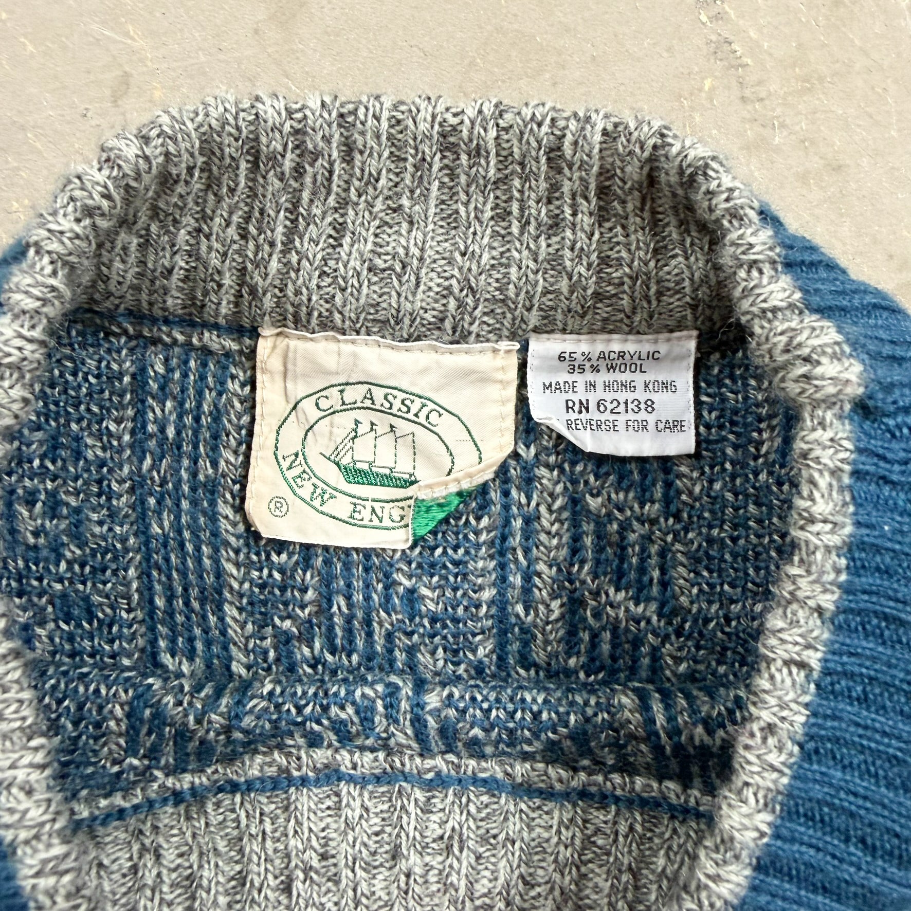 F- Vintage Classic New England Knit Sweater