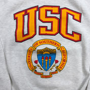 F- Vintage University Of South California Text & Logo Made In USA Crewneck