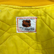 F- Vintage Boston Bruins NHL Starter Satin Bomber Jacket