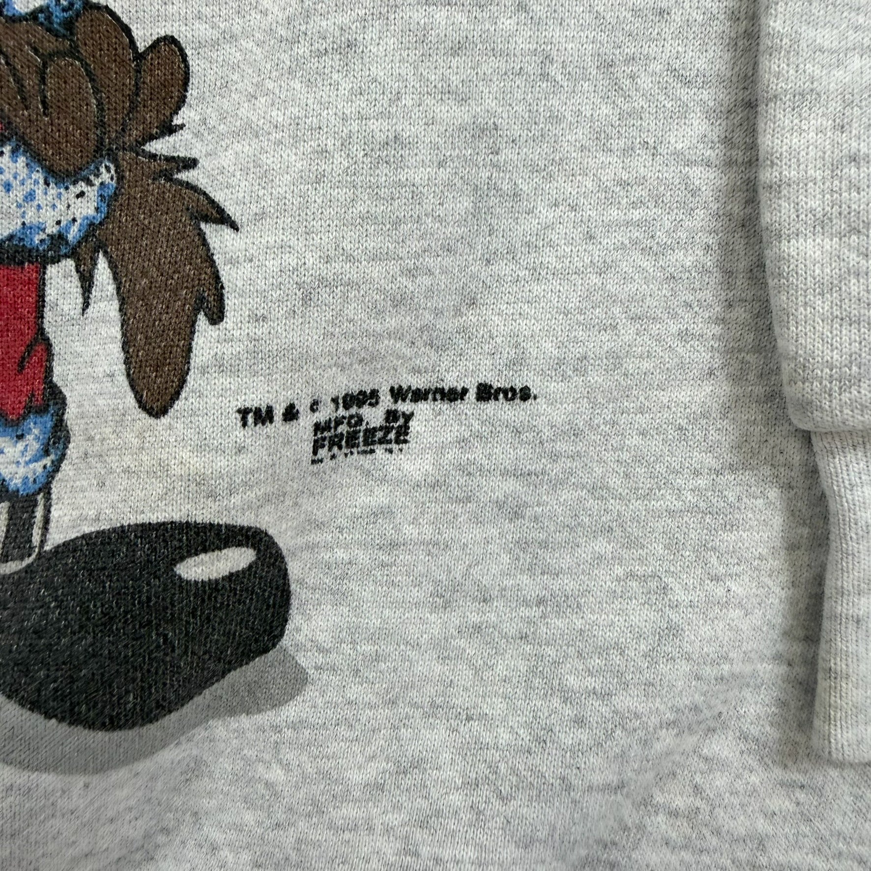 F- Vintage '95 Looney Tunes Christmas Carol Graphic Crewneck